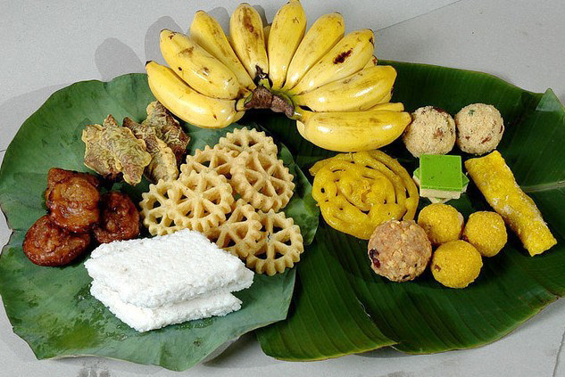 A_food_treats_arrangement_for_Puthandu Tamil_Hindu